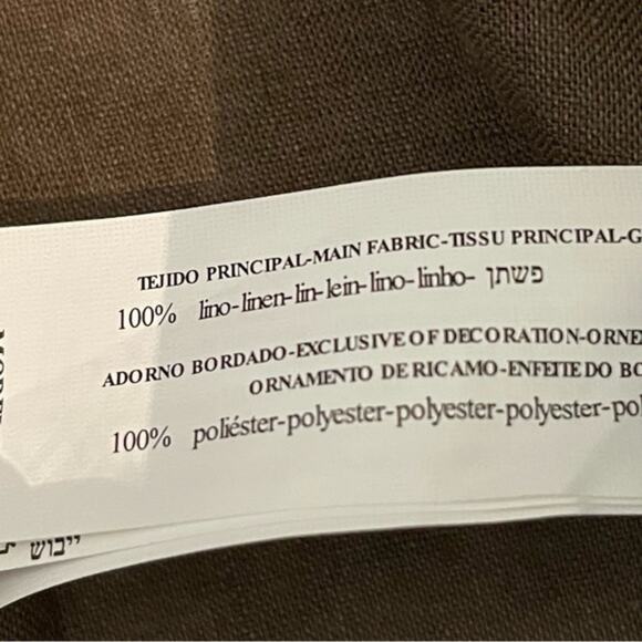 Punt Roma Taupe 100% Linen Embroidered Lace Cottage Coastal Jacket NWT Size 8 - Picture 10 of 12